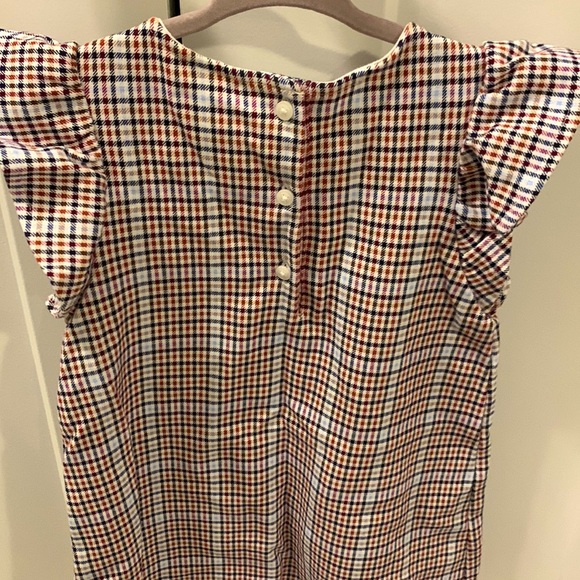 Janie & Jack plaid dress with ruffle shoulders. - Picture 4 of 4